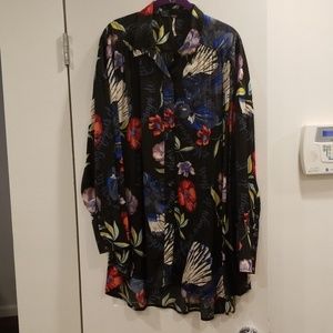 FREE PEOPLE BLACK PRINT LARGE
